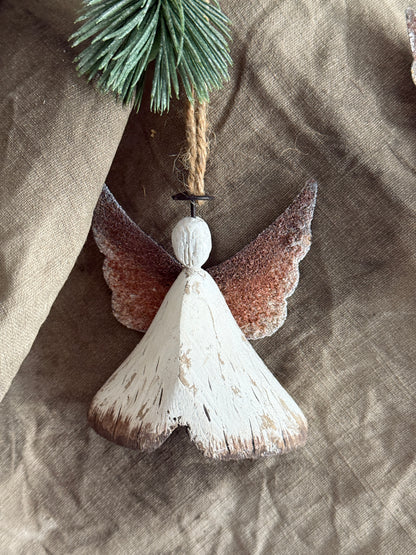 Hanging angel made of driftwood, available in 2 sizes