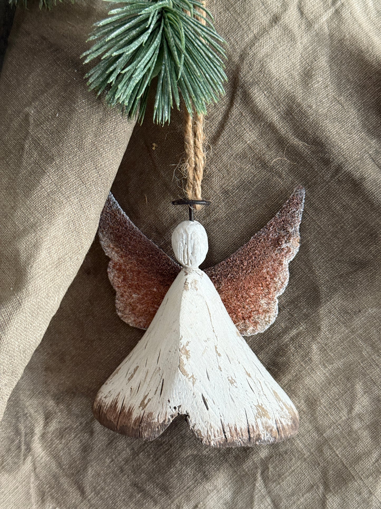 Hanging angel made of driftwood, available in 2 sizes