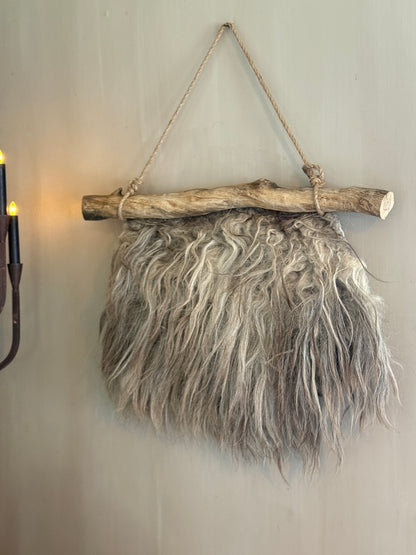 Felted Sheepskin Wall Collar on Stick (LH06)