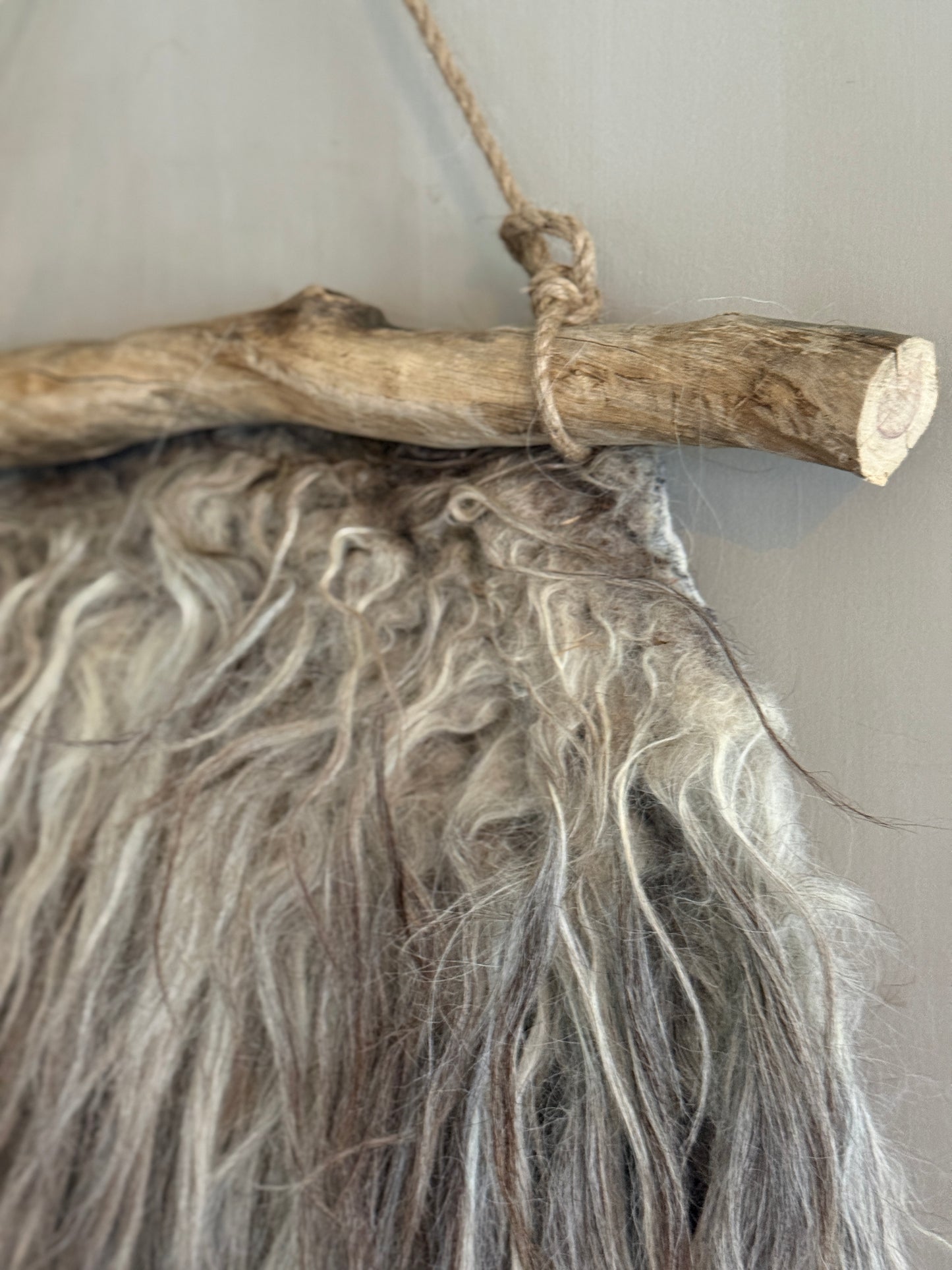 Felted Sheepskin Wall Collar on Stick (LH06)