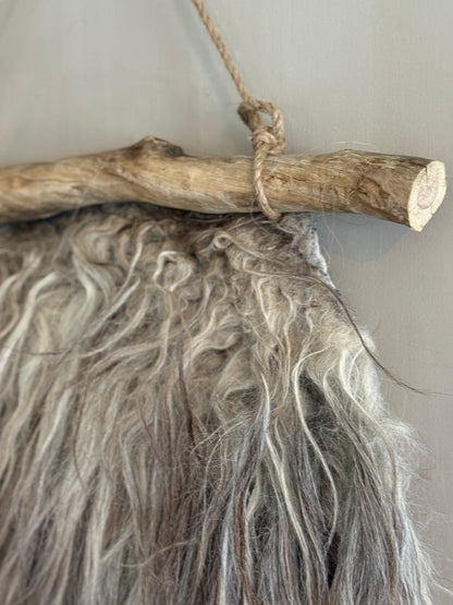 Felted Sheepskin Wall Collar on Stick (LH06)