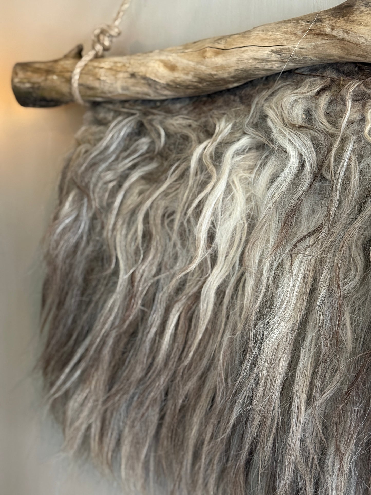 Felted Sheepskin Wall Collar on Stick (LH06)