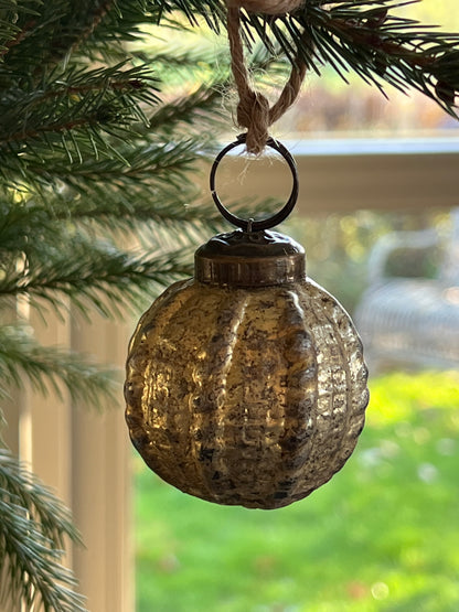 Christmas pendant mini silver/gold stripe