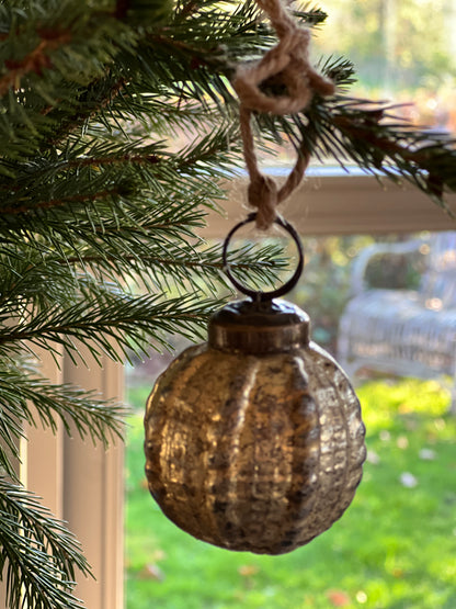 Christmas pendant mini silver/gold stripe
