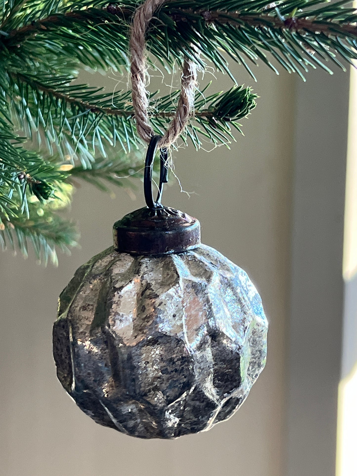 Kerst hanger mini zilver/goud bubbel