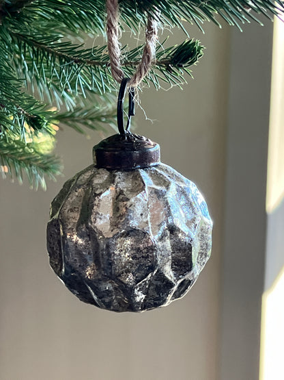 Kerst hanger mini zilver/goud bubbel