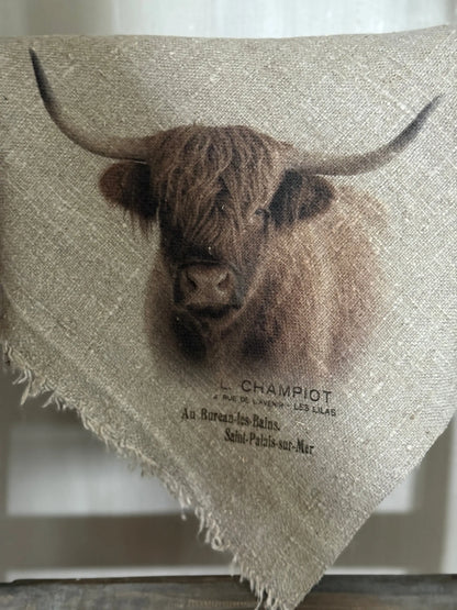 Shabby doek “Schotse Hooglander” (02)