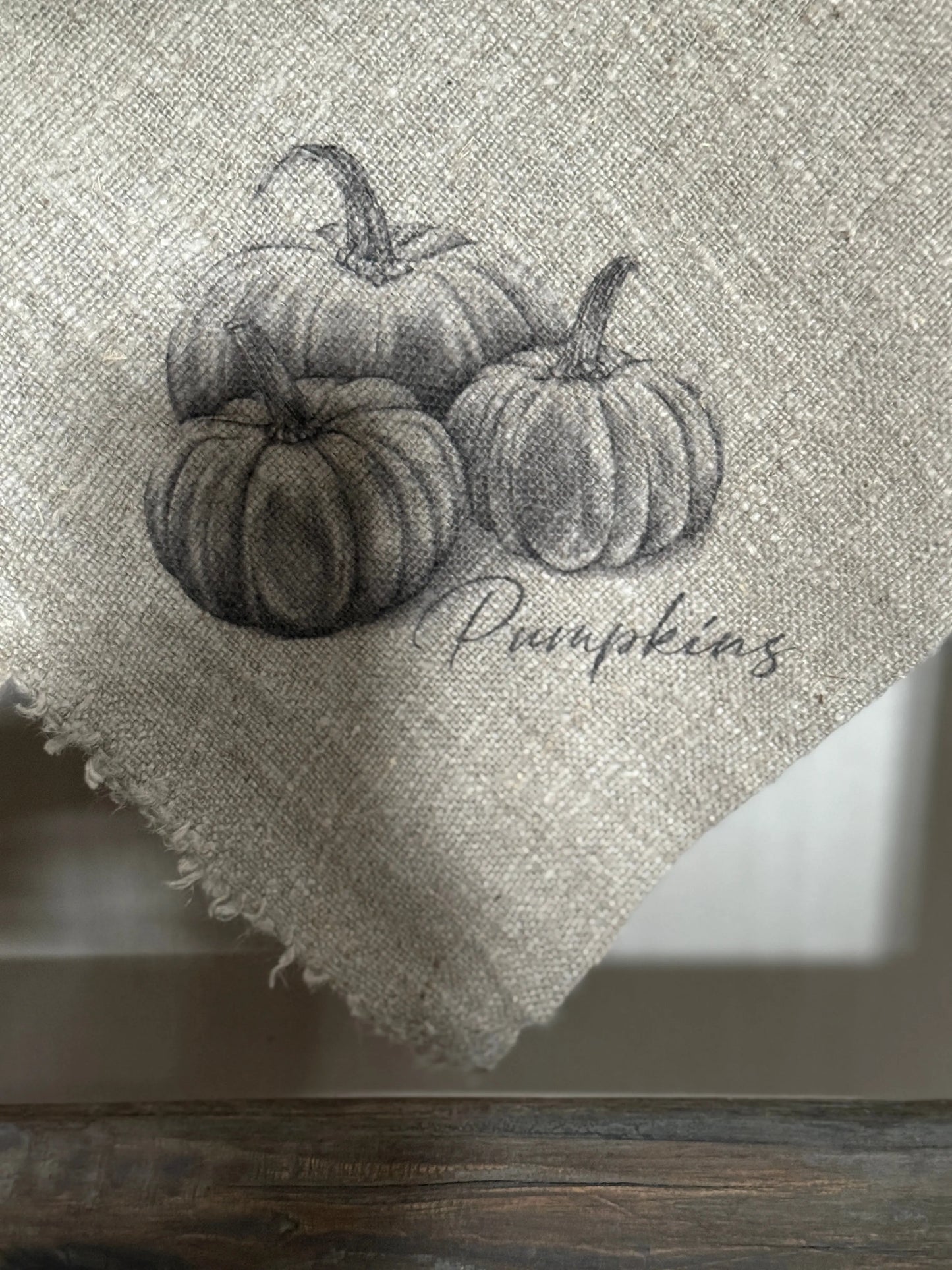 Shabby doek Herfst Pompoen