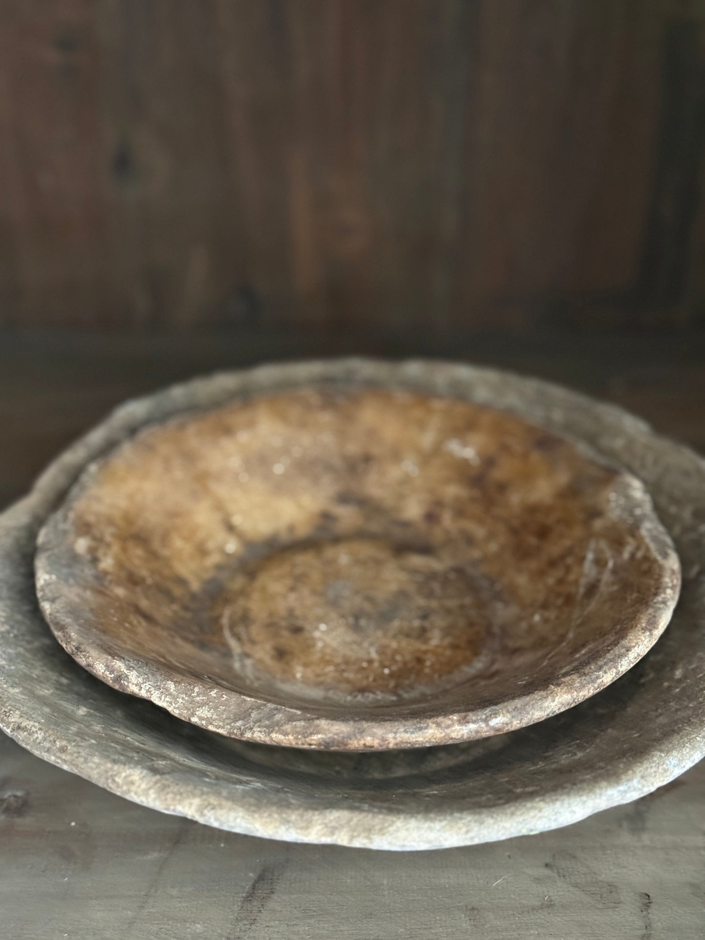 Old marble bowls from India – unique and atmospheric (3 sizes)