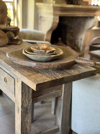 Old marble bowls from India – unique and atmospheric (3 sizes)
