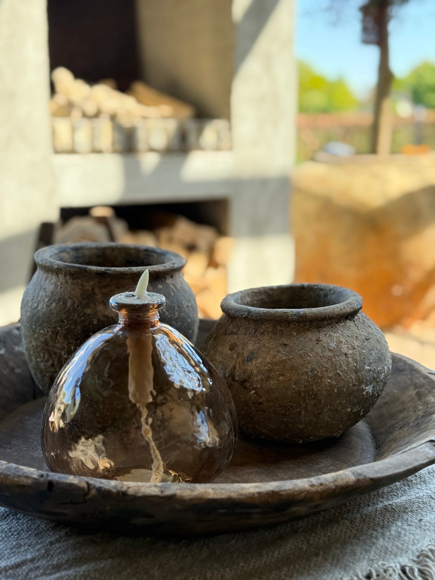 Unique old jar from Be-Uniq from India – weathered brown (LH03)) Right in the image