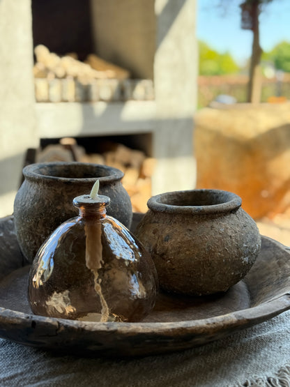 Unique old jar from Be-Uniq from India – weathered brown (LH03)) Right in the image