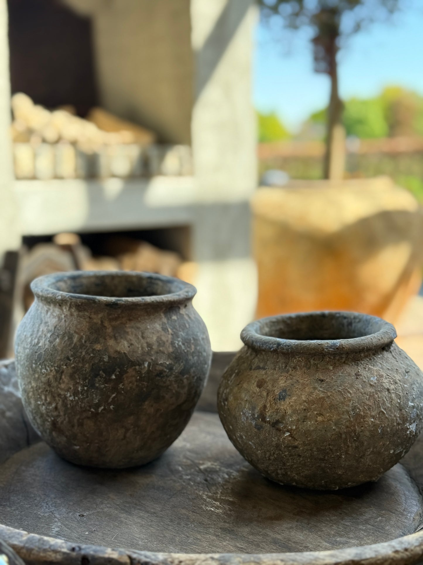 Unique old jar from Be-Uniq from India – weathered brown (LH03)) Right in the image