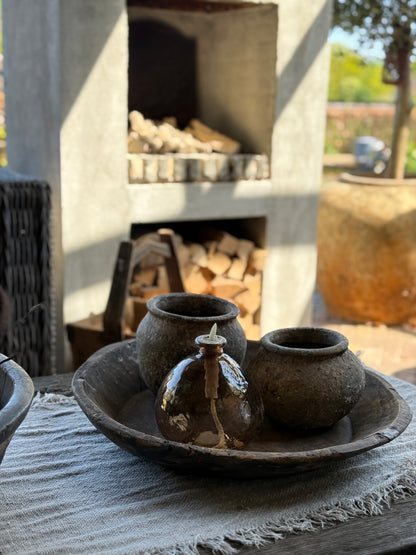 Unique old pitcher from Be-Uniq from India – weathered brown (LH04)) Left in the picture