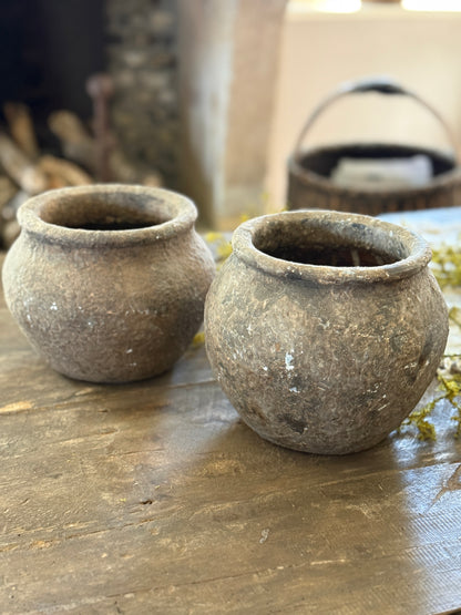 Unique old jar from Be-Uniq from India – weathered brown (LH02) Right in the picture