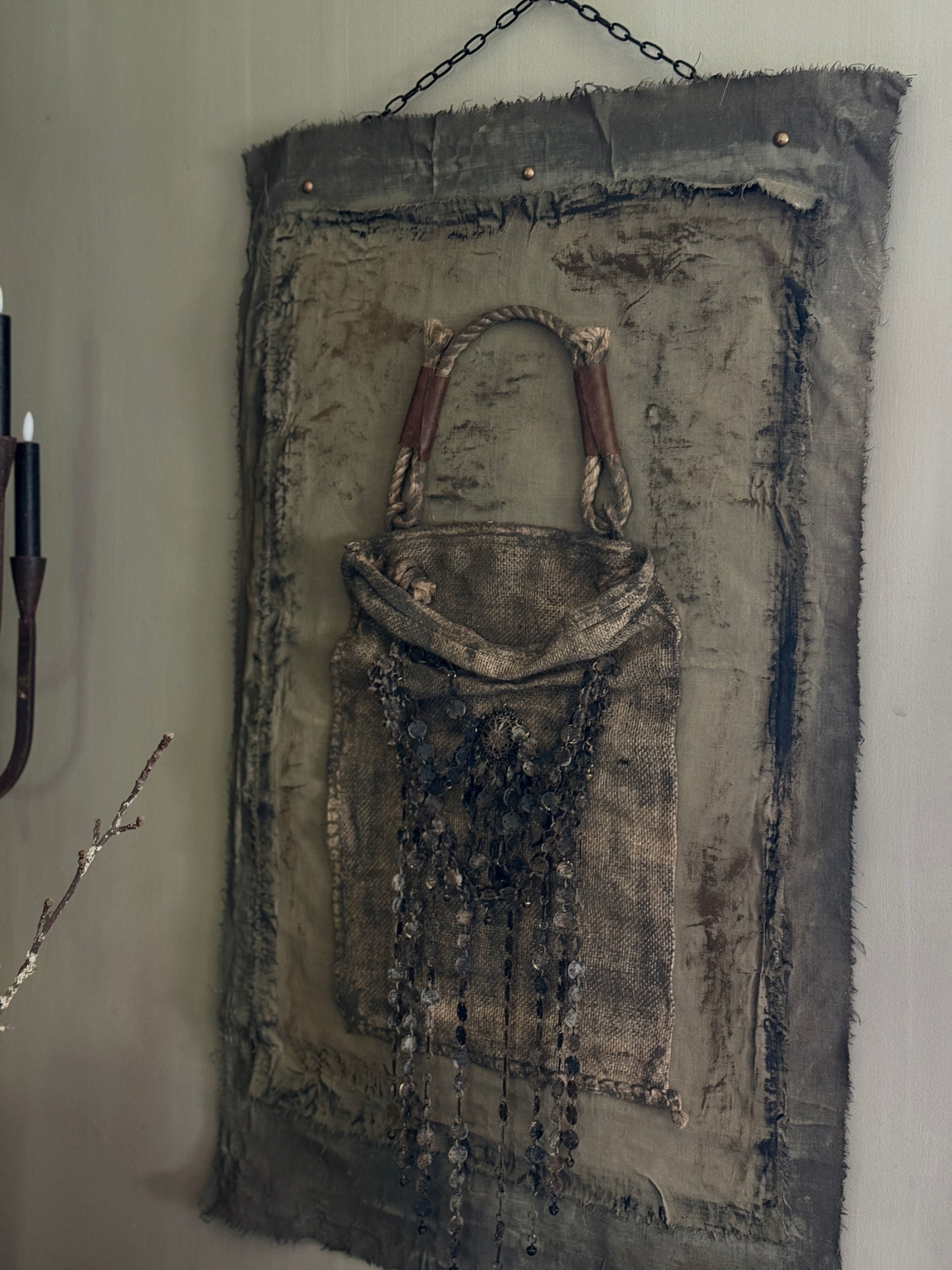 Lime Fabric Tough Bag, Handmade by San7