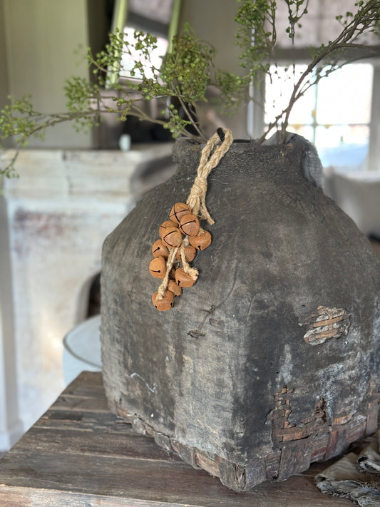 Bunch of bells on sturdy braided rope