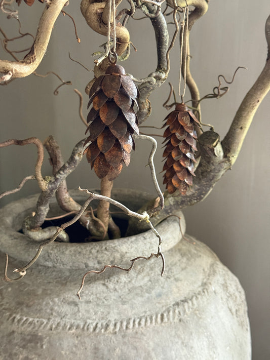 Rusted Pine Cone Pendant available in S, M and L
