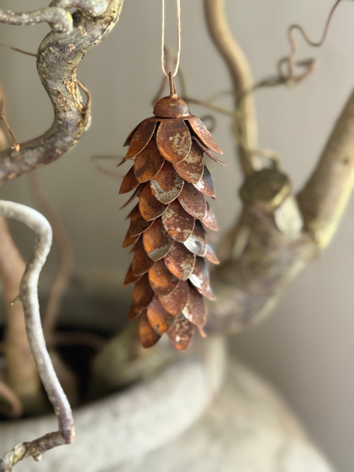 Rusted Pine Cone Pendant available in S, M and L