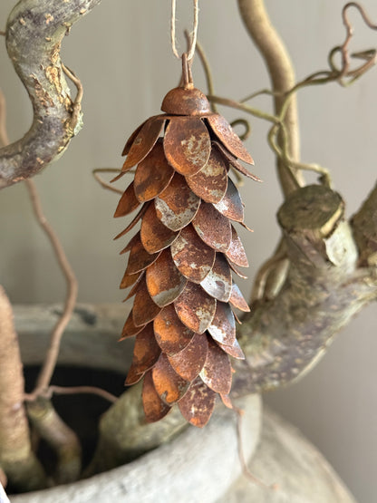 Rusted Pine Cone Pendant available in S, M and L