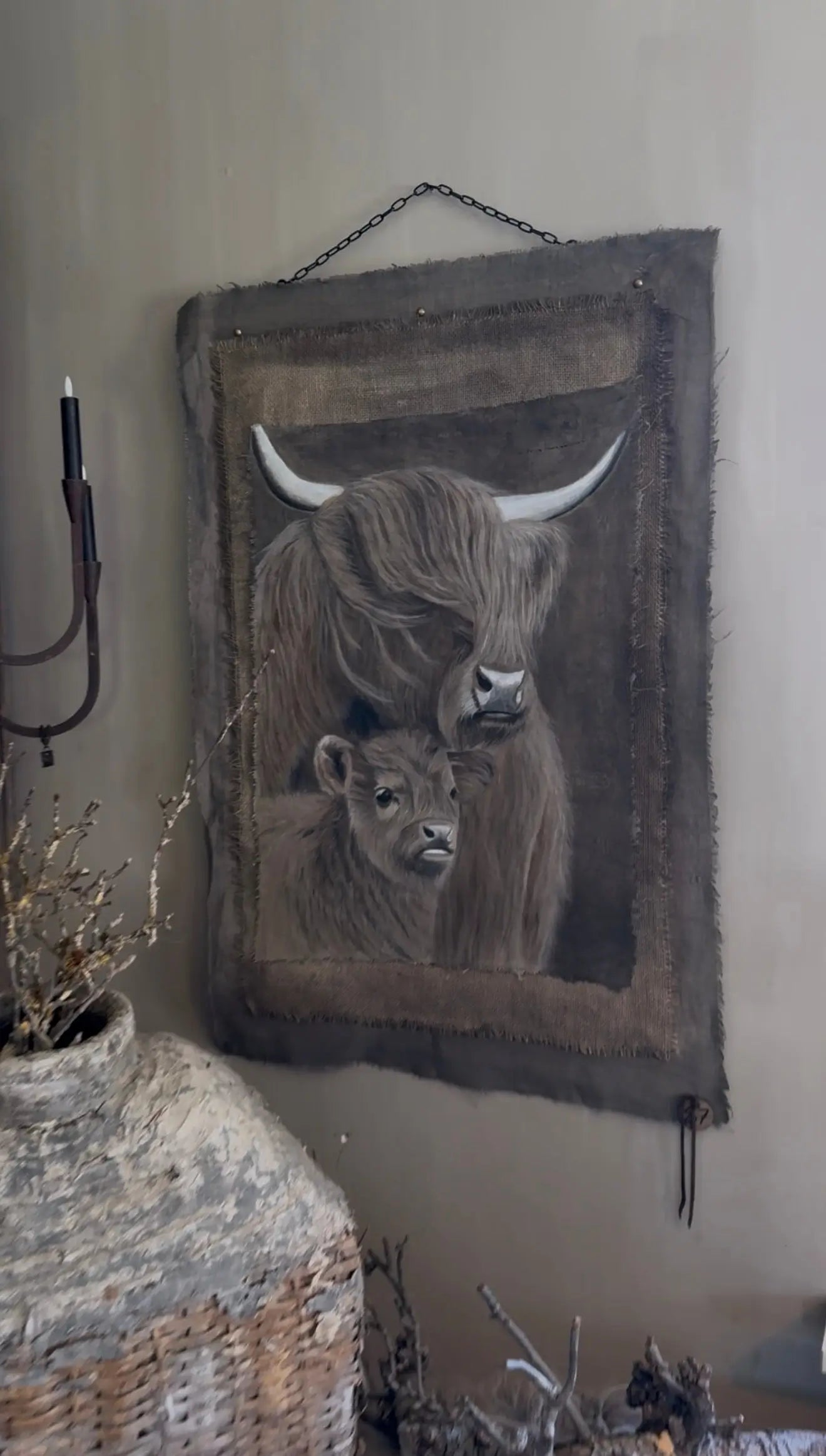 Highlanders Chalk Cloth - Mother and Child - Made by San7