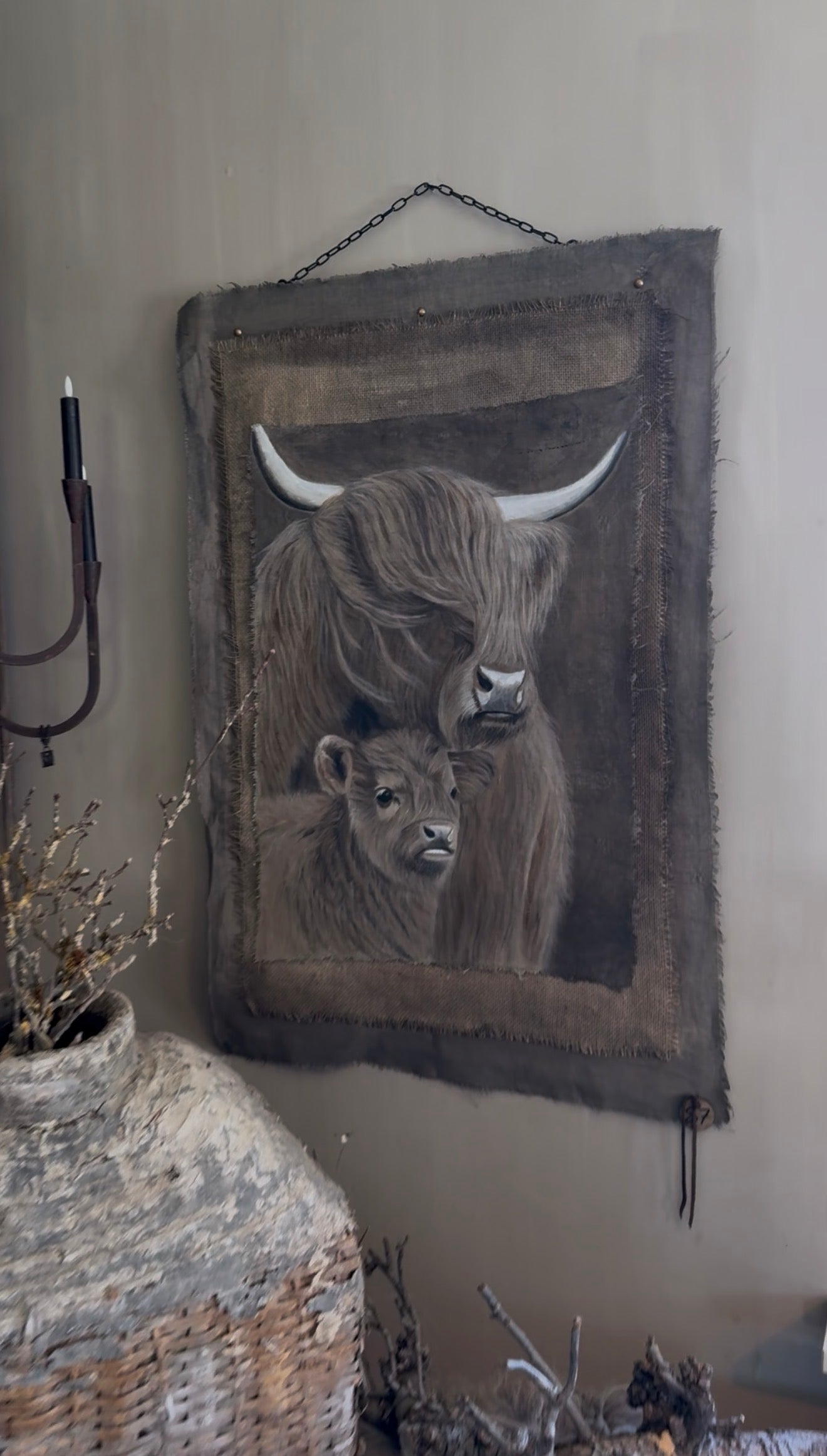Highlanders Chalk Cloth - Mother and Child - Made by San7