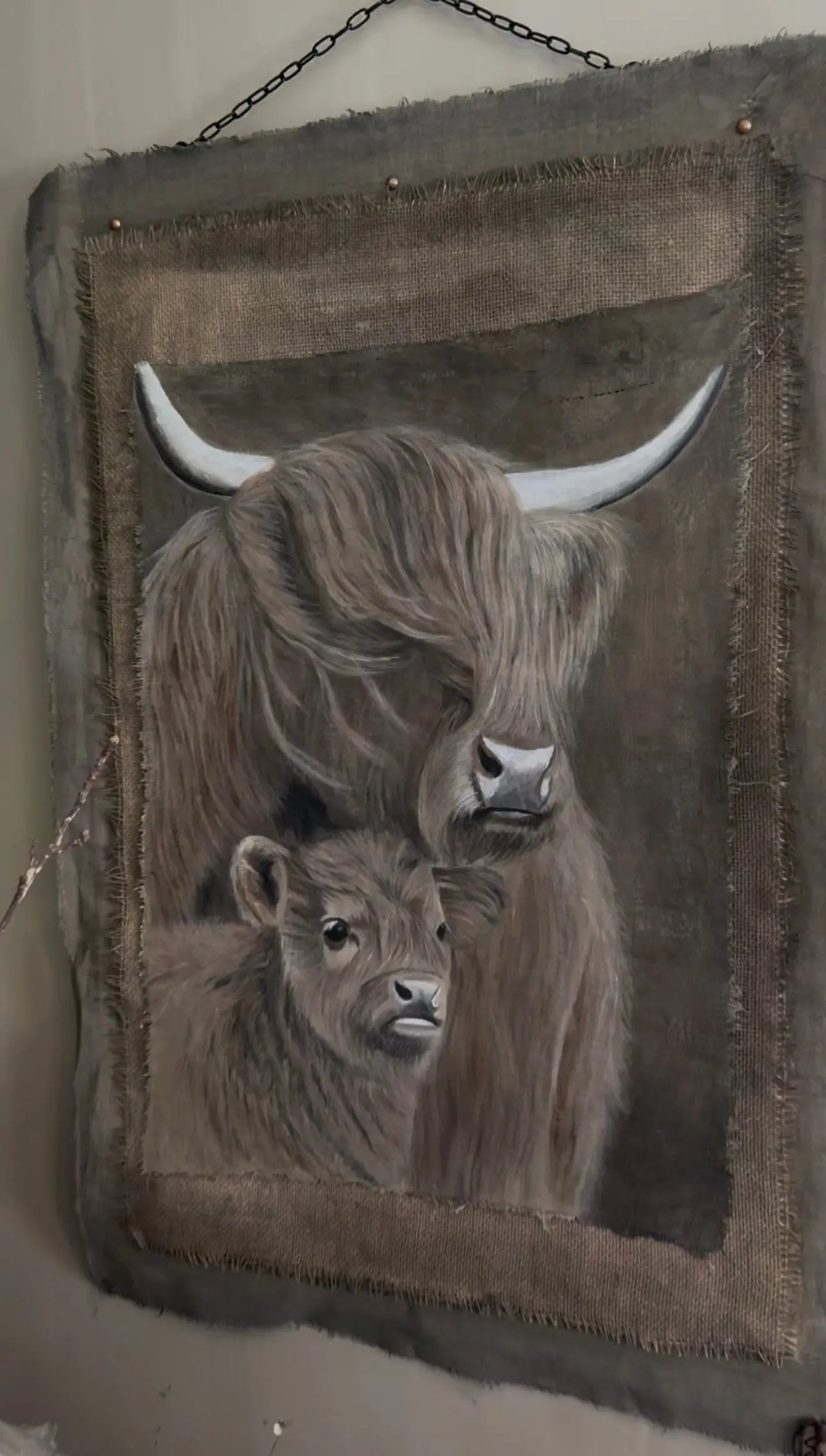 Highlanders Chalk Cloth - Mother and Child - Made by San7
