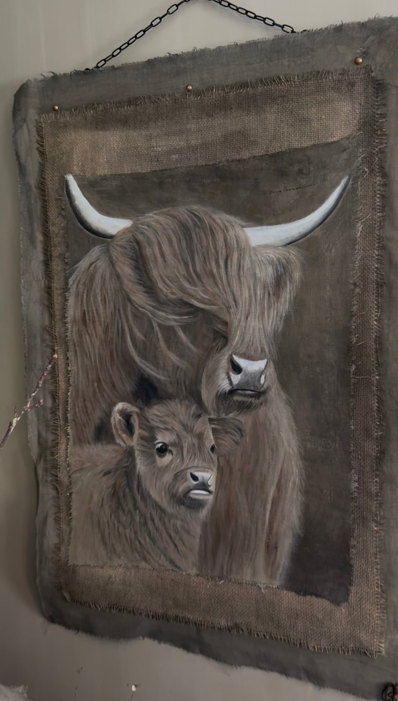 Highlanders Chalk Cloth - Mother and Child - Made by San7