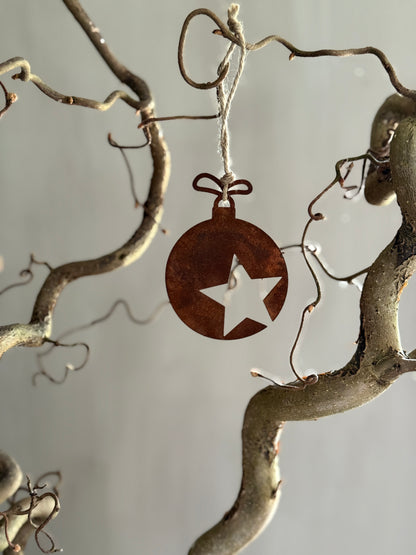 Rusted pendant Christmas ball star