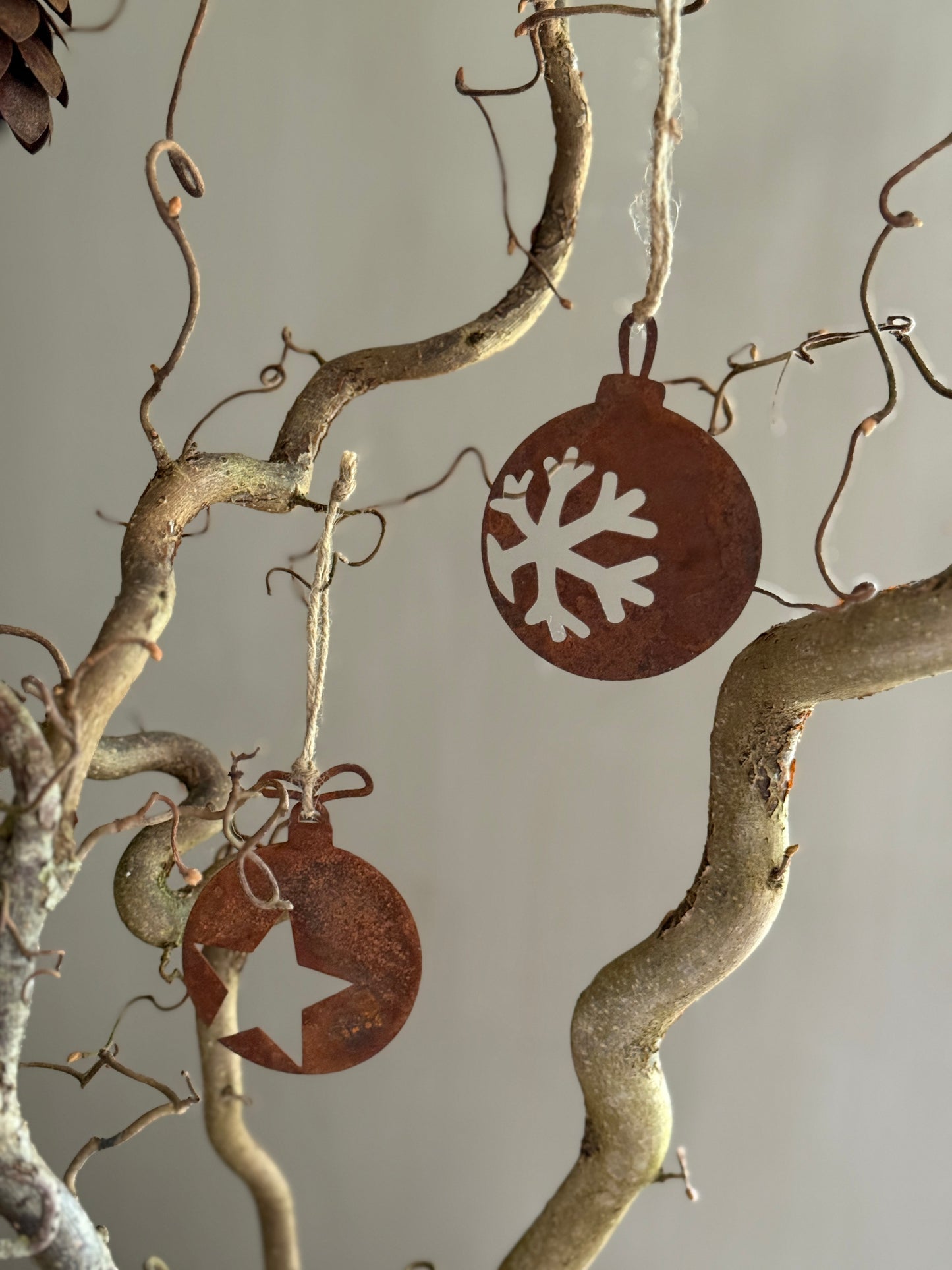 Rusted pendant Snowflake S