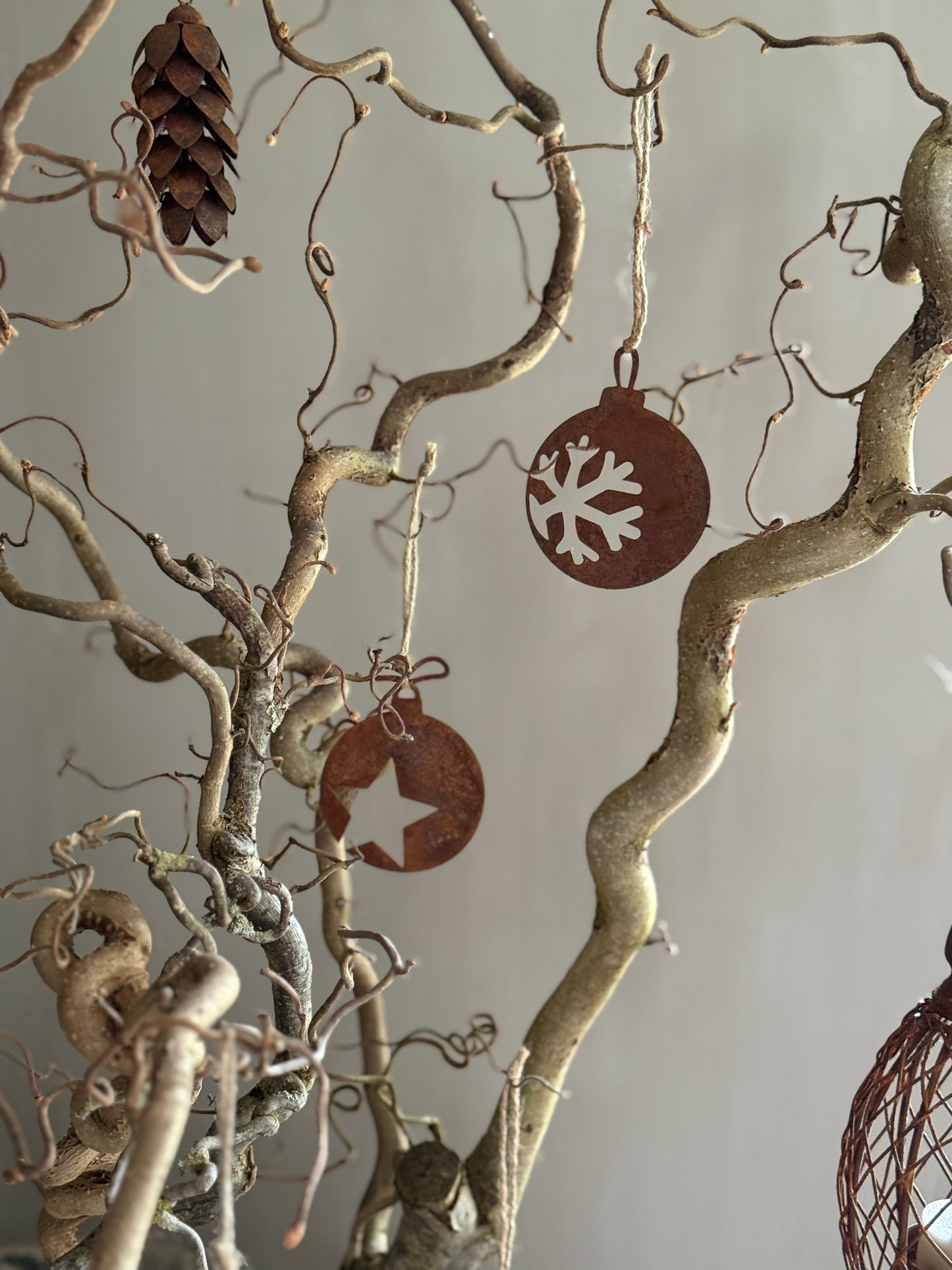 Rusted pendant Snowflake S