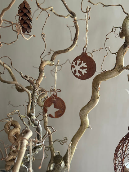 Rusted pendant Snowflake S