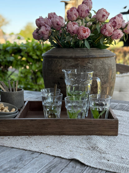 Glass carafe with 4 glasses