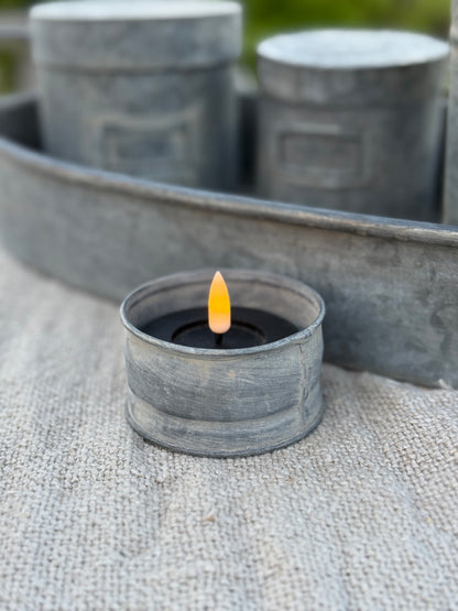 Zinc tealight holder