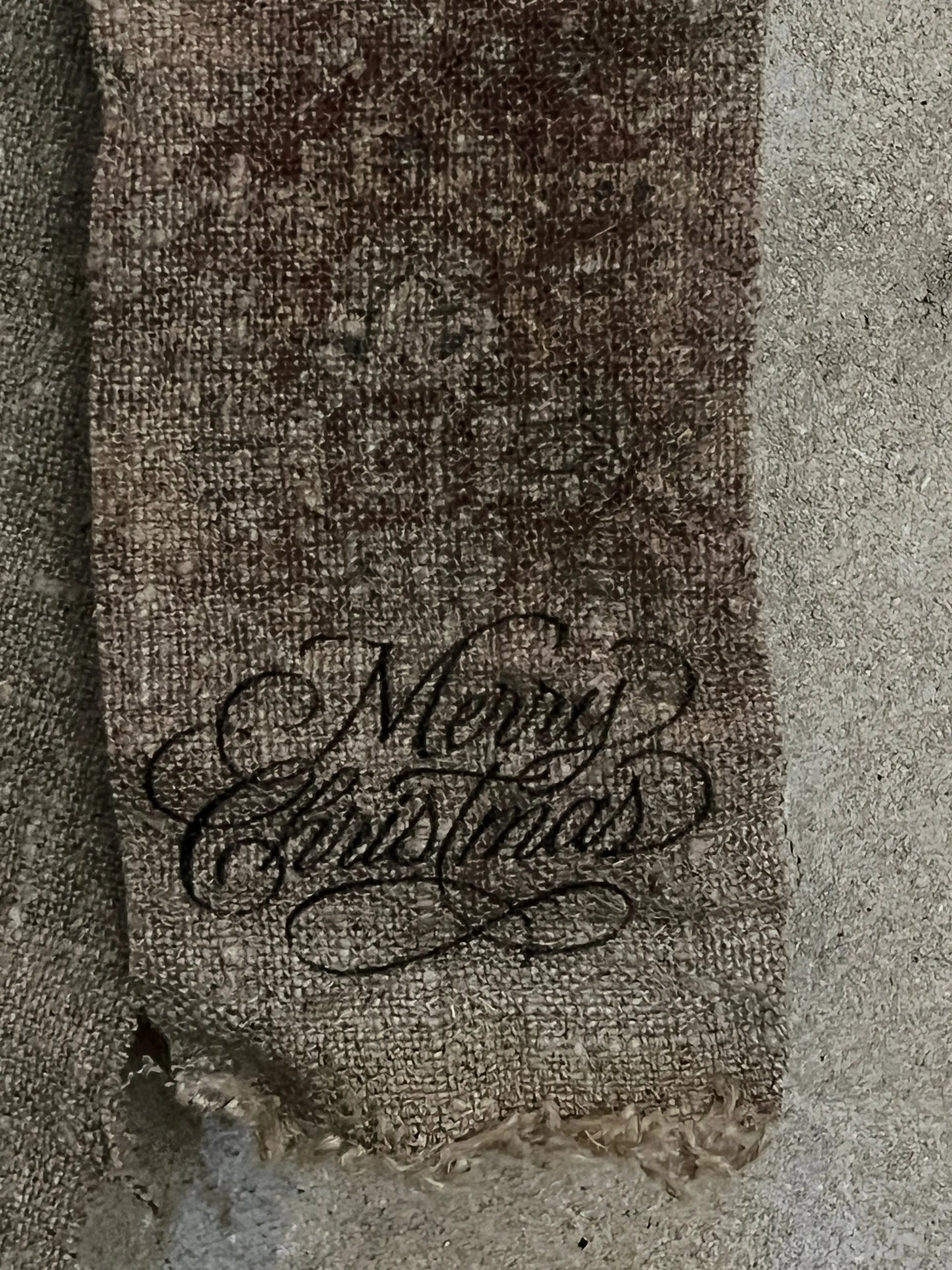 Shabby ribbon "Kelim print Merry Christmas"