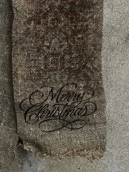 Shabby ribbon "Kelim print Merry Christmas"