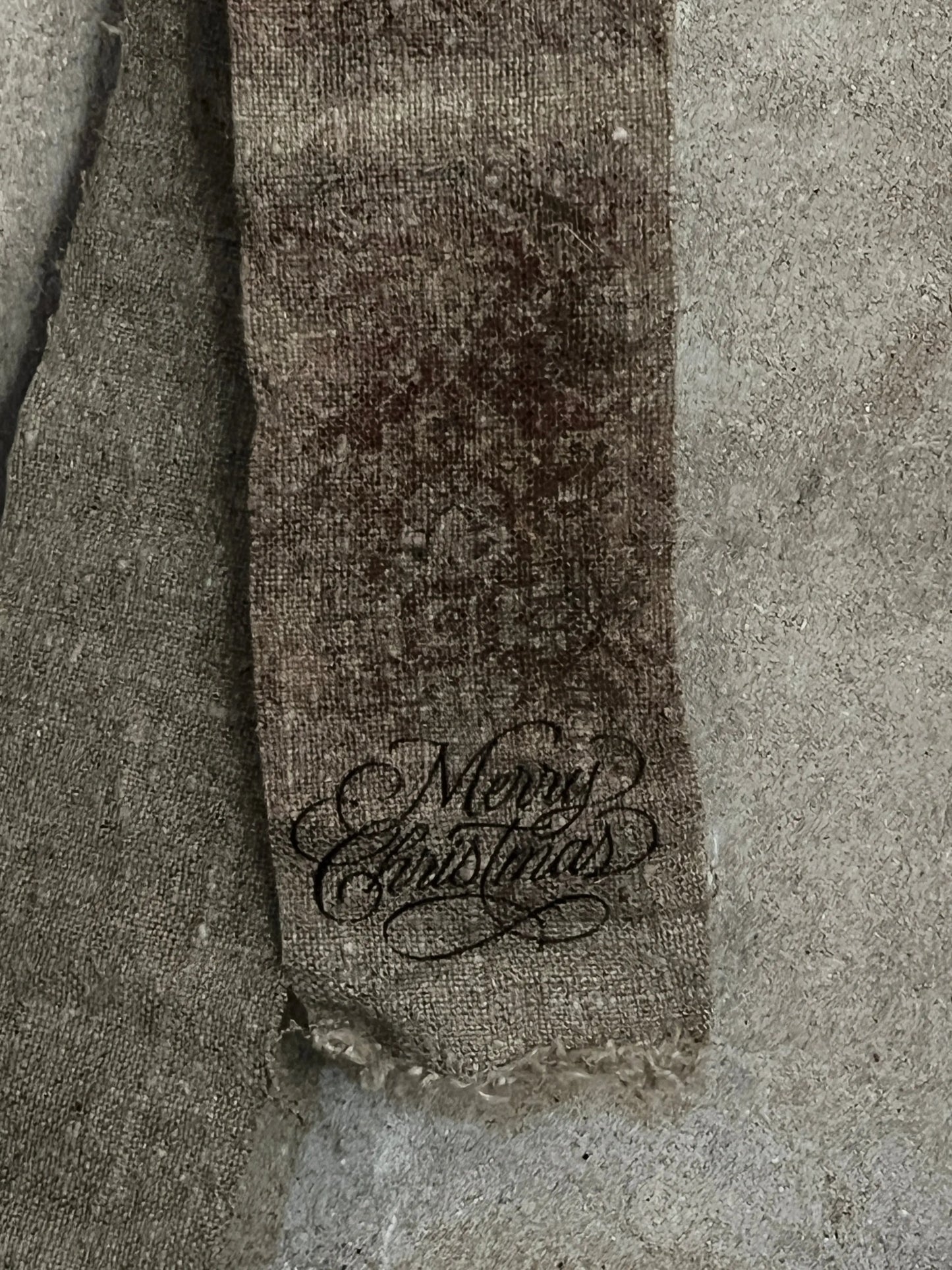 Shabby ribbon "Kelim print Merry Christmas"