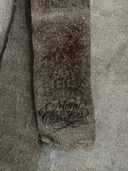 Shabby ribbon "Kelim print Merry Christmas"