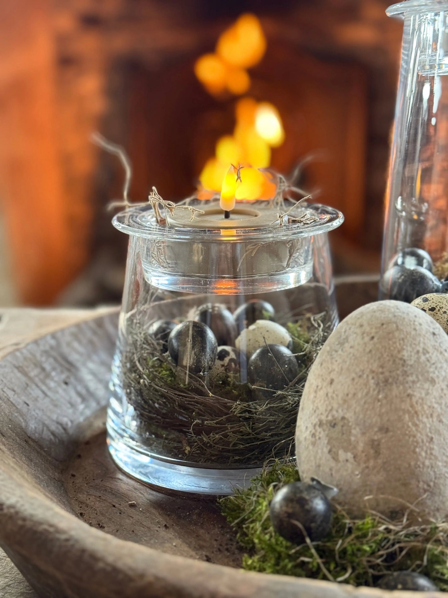 Glazen decoratieve pot , verkrijgbaar in M en L