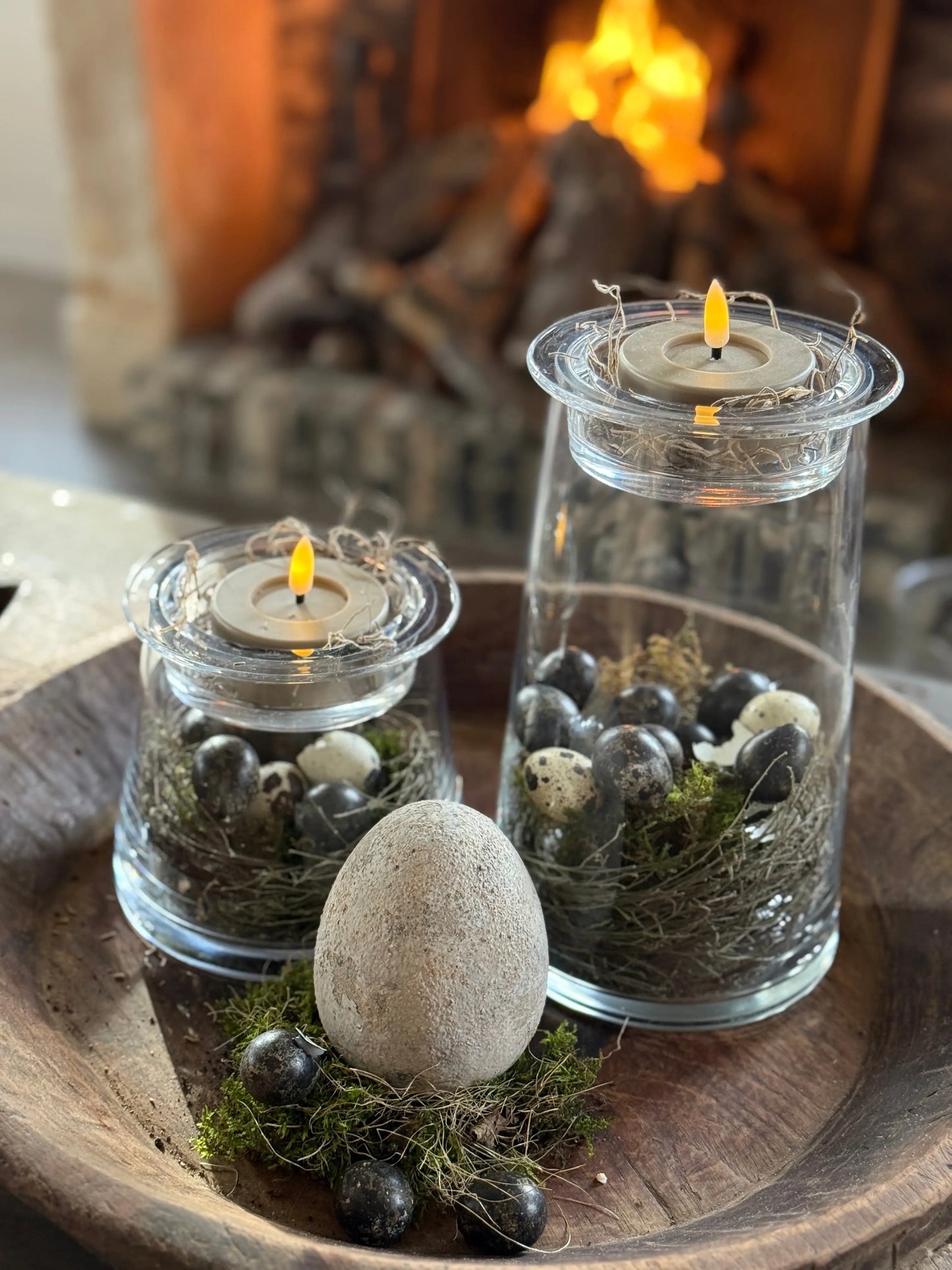 Glazen decoratieve pot , verkrijgbaar in M en L