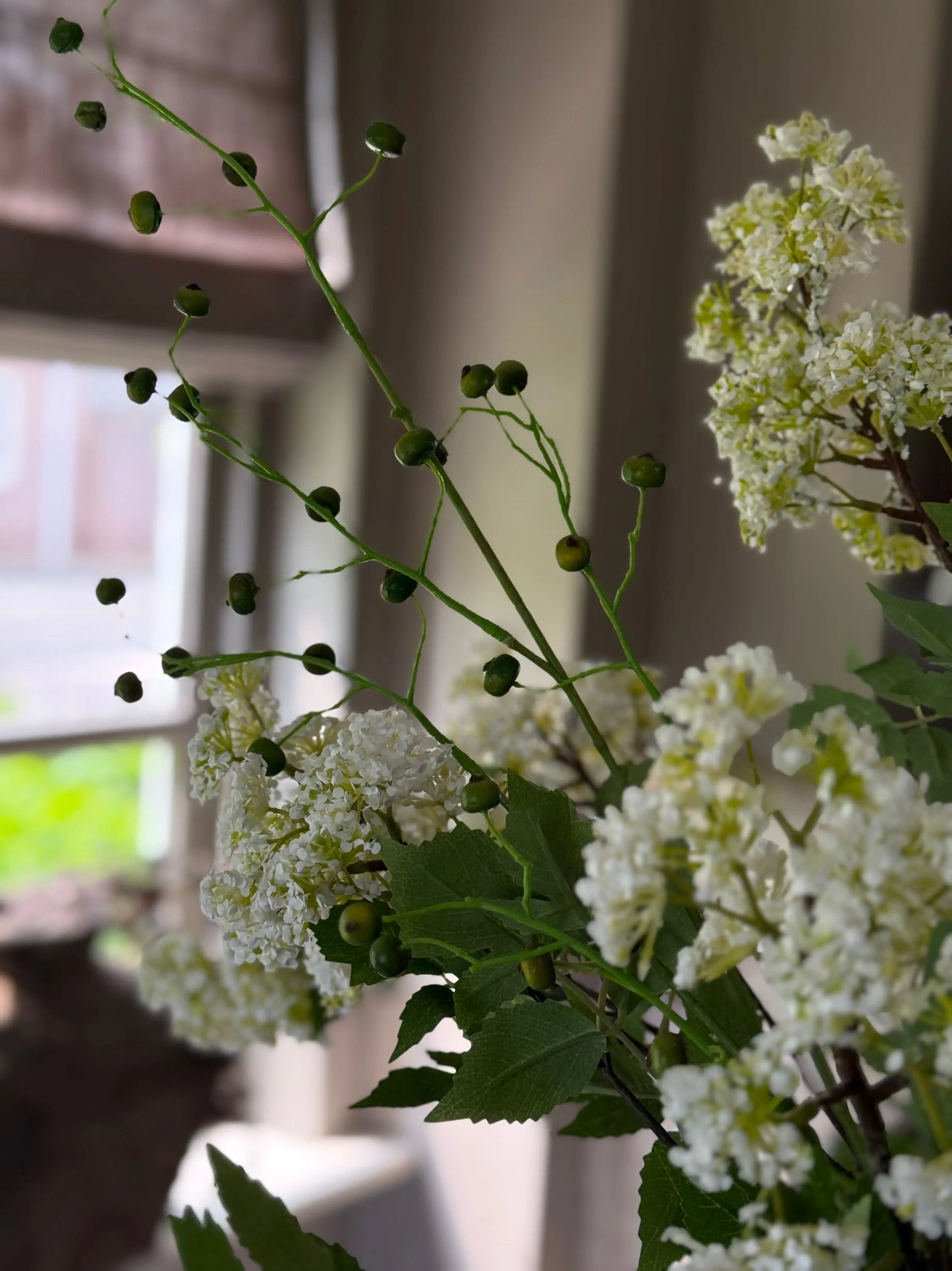 Artificial Green Rosaly Branch – 100 cm