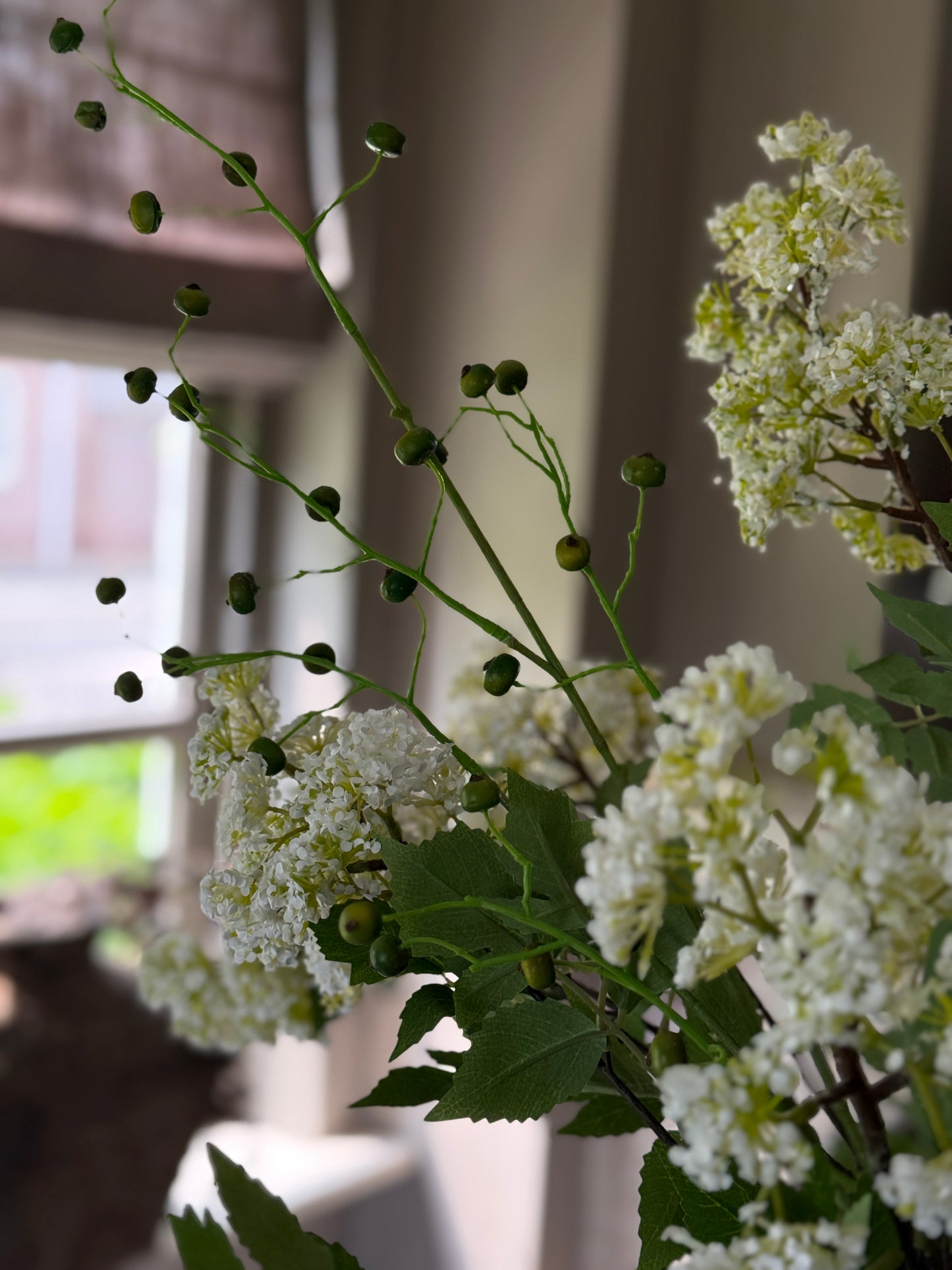 Artificial Green Rosaly Branch – 100 cm