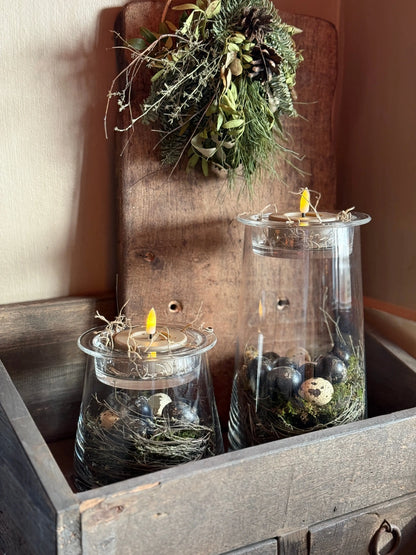 Glazen decoratieve pot , verkrijgbaar in M en L