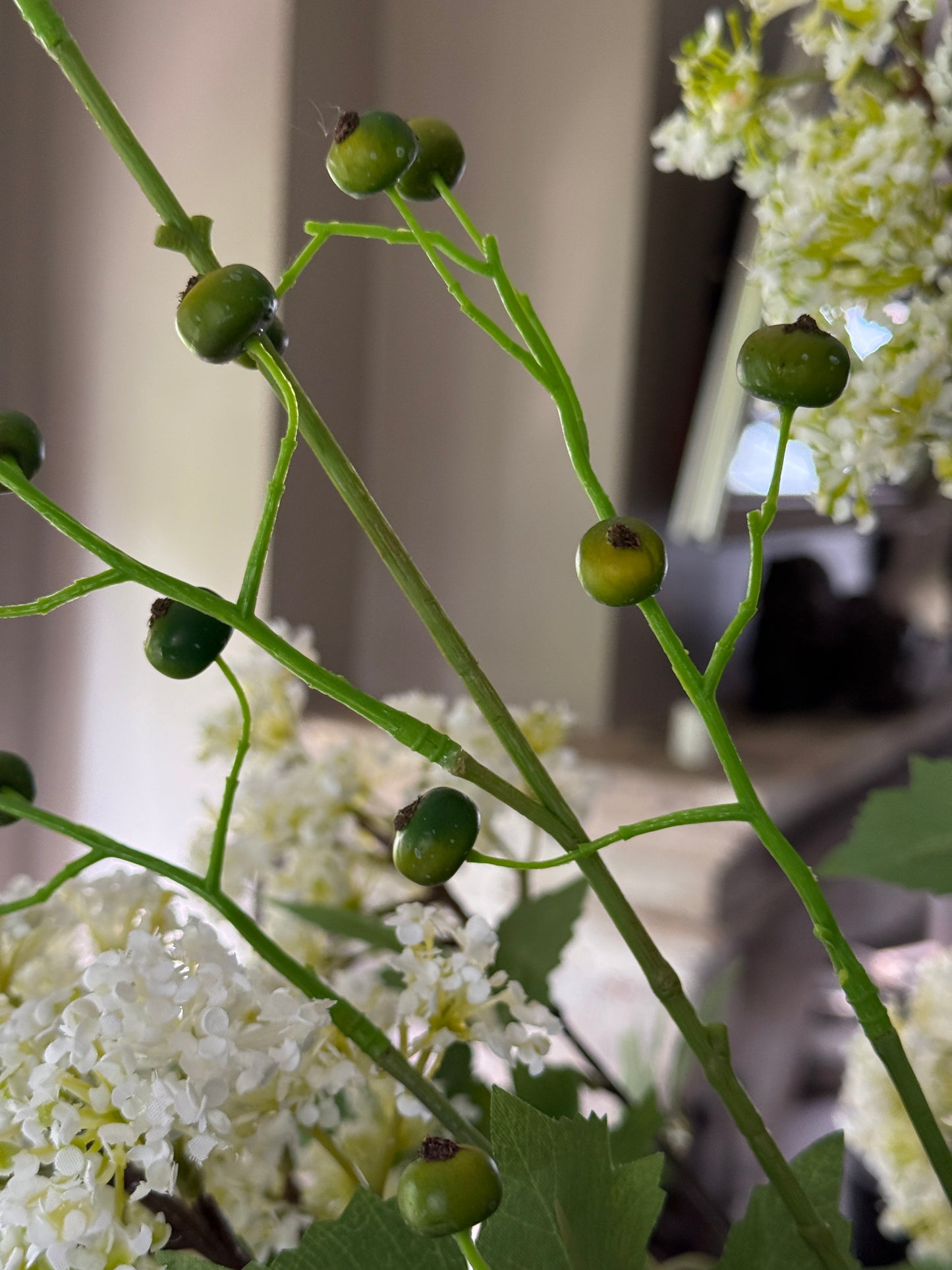 Artificial Green Rosaly Branch – 100 cm