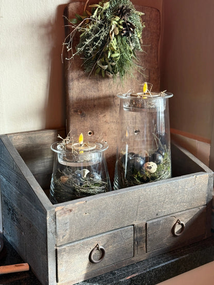 Glazen decoratieve pot , verkrijgbaar in M en L