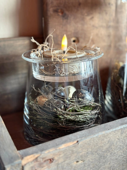 Glazen decoratieve pot , verkrijgbaar in M en L