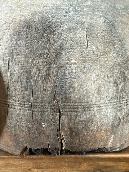 Grote Nepalese Houten Pot- Trapa Living