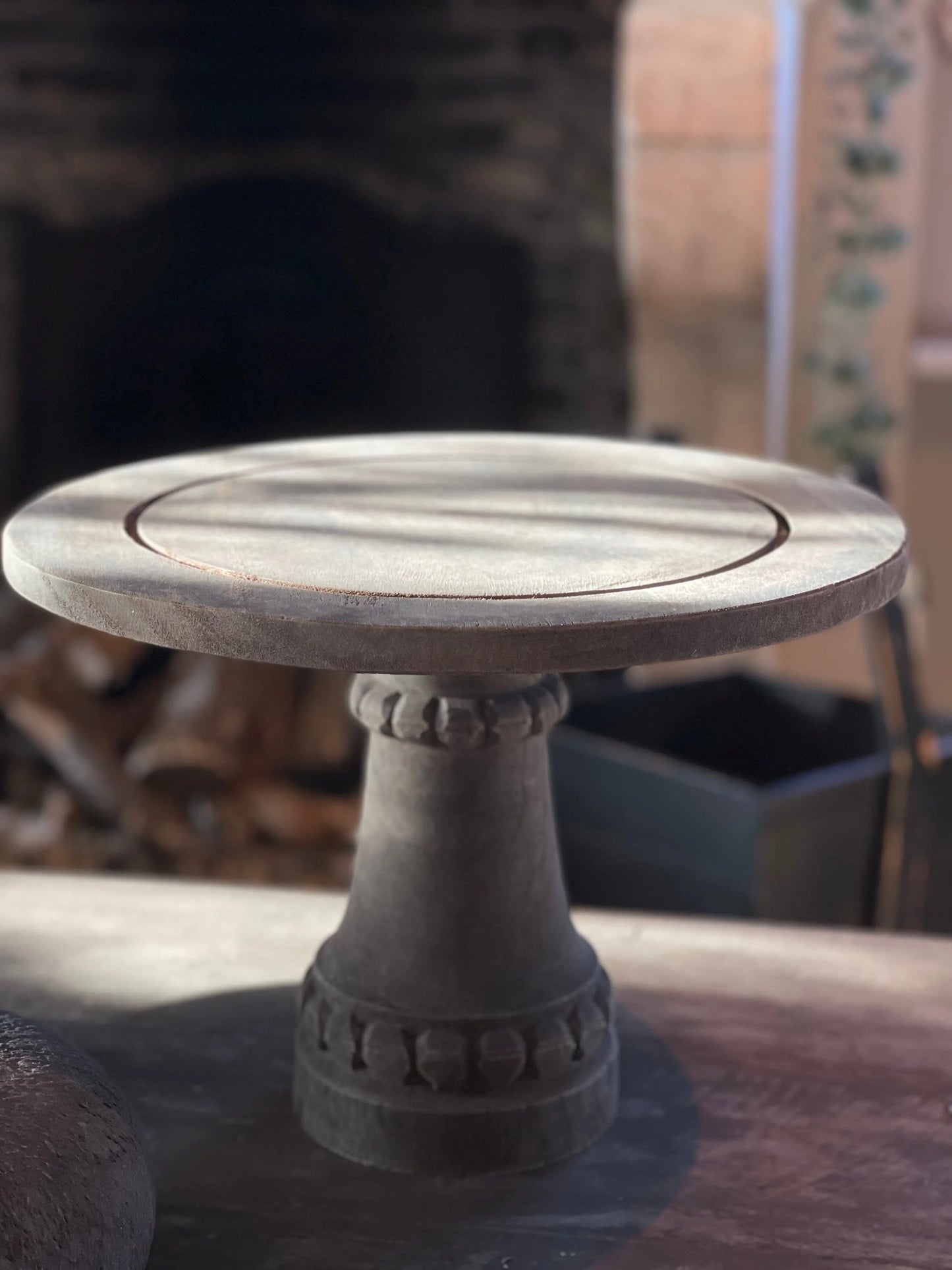 Tray on stand Old grey - Trapa Living