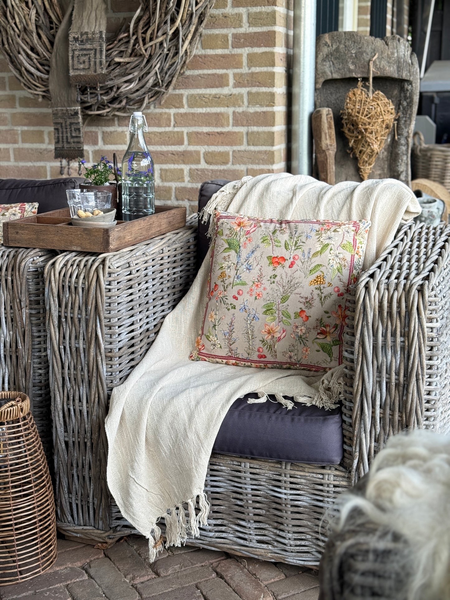 Kussen met bloemenprint-Veldboeket