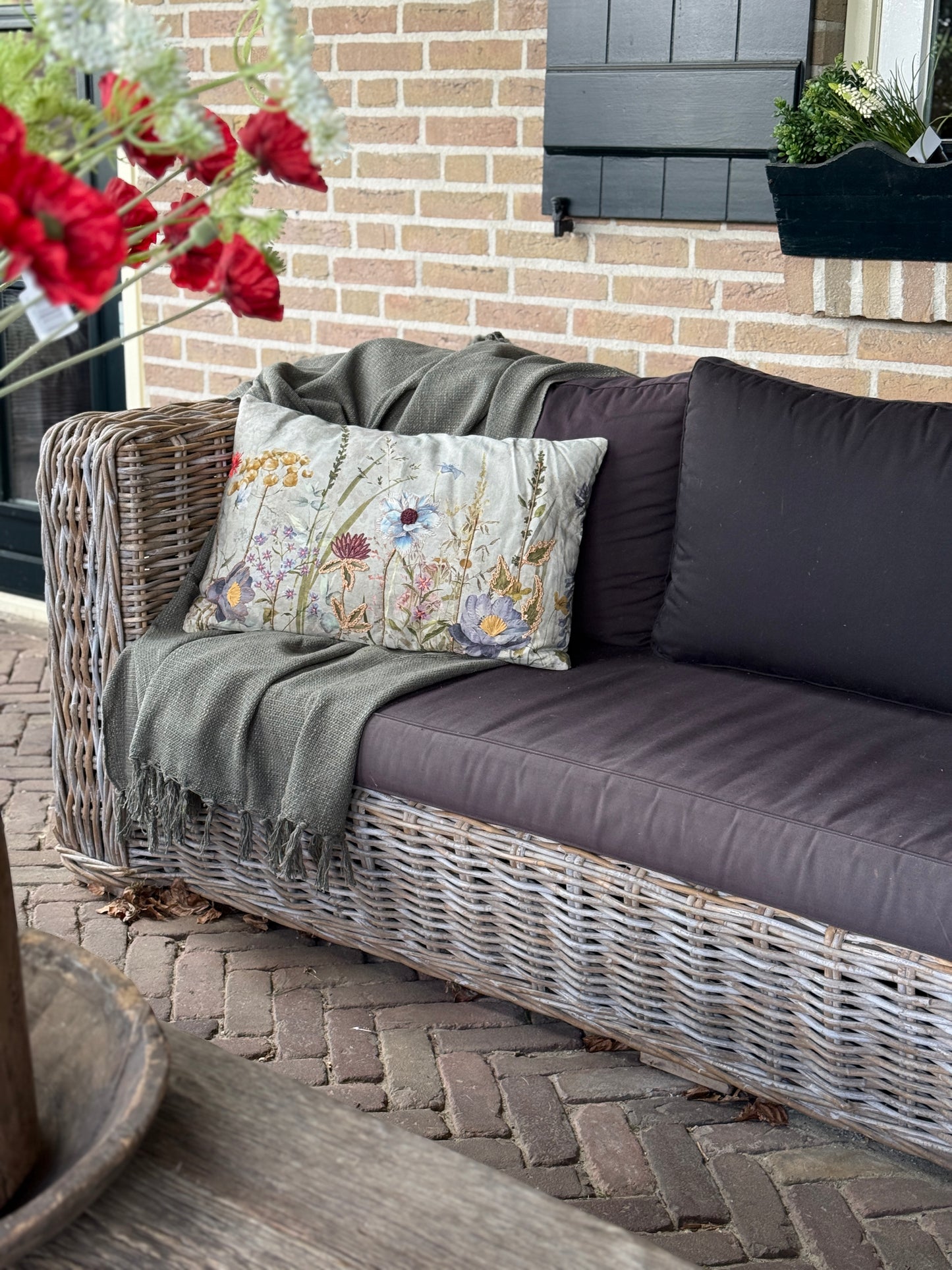 Kussen met bloemenprint – veldboeket